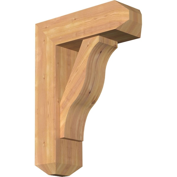 Ekena Millwork Funston Craftsman Smooth Bracket w/ Offset Brace, Western Red Cedar, 7 1/2"W x 22"D x 30"H BKT0806X22X30FST04SWR - main